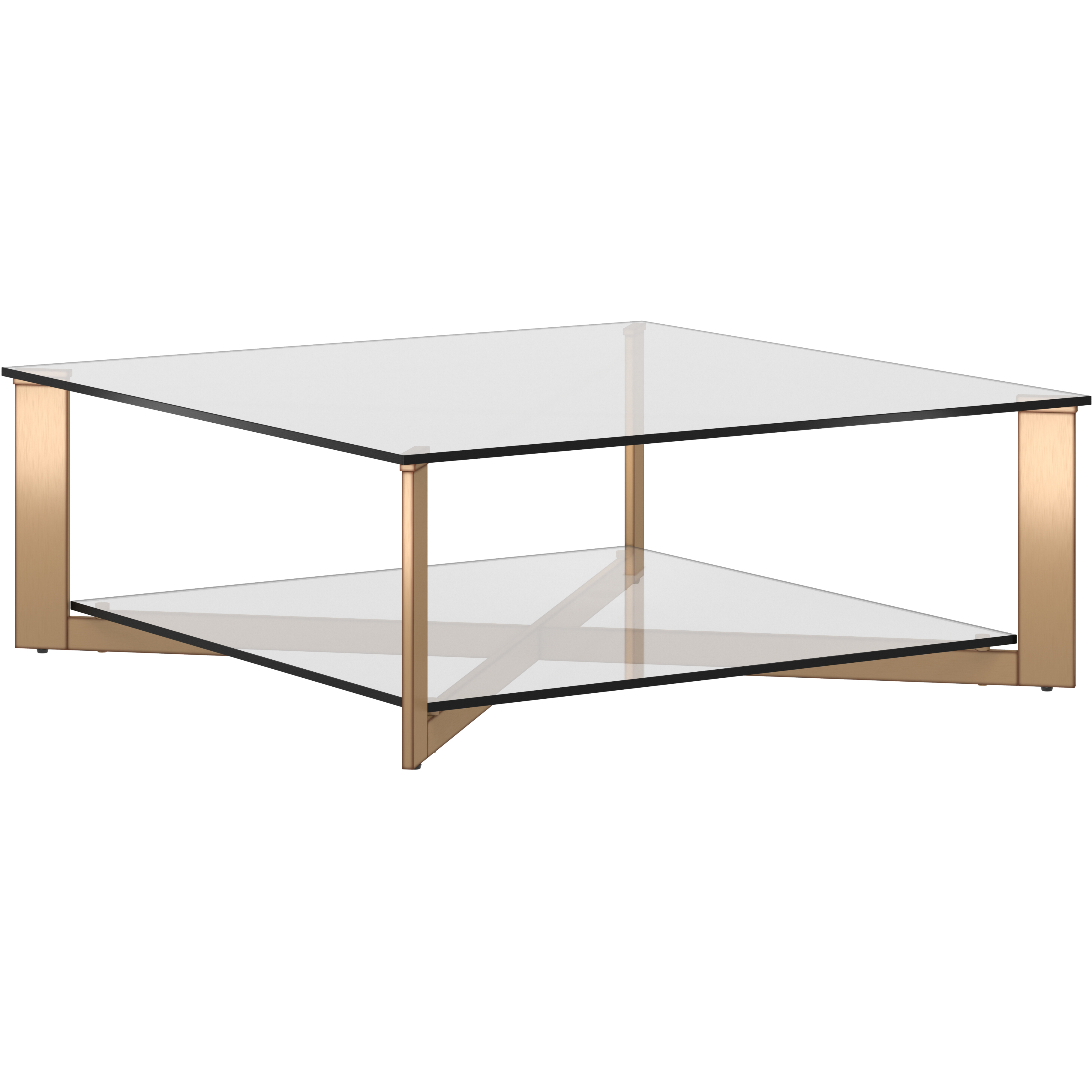 Xavier 43.25 X 43.25 inch Antique Brass Coffee Table